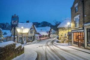 A snowy Shanklin Village A Winter Retreat